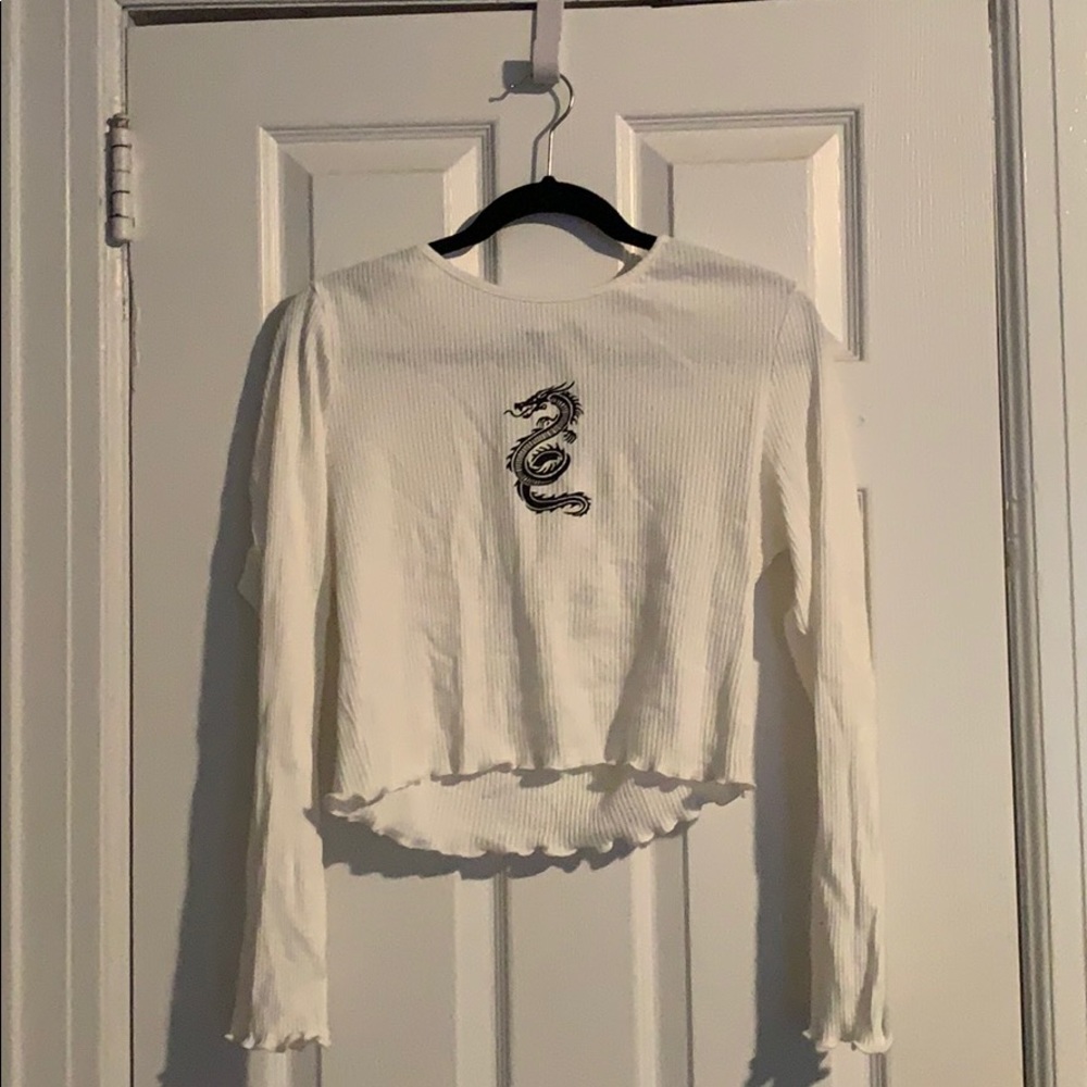 Two SHEIN womens long sleeve cropped tee size 1XL